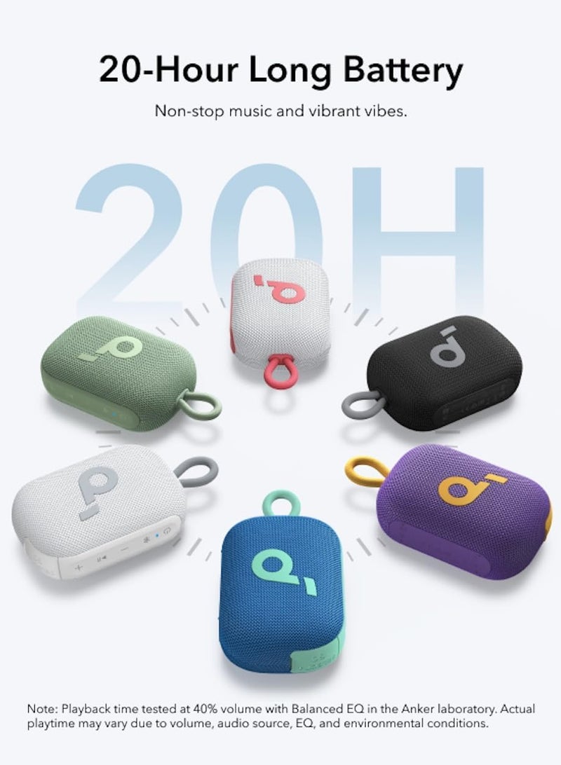 ساوند كور Select 4 Go Ultra Portable Bluetooth Speaker by Anker, 20H Playtime, IP67 Waterproof And Dustproof, Floatable, Customisable Pro EQ, Wireless Stereo Pairing, Ideal for Home, Outdoors, Hiking - Blue  - Image 2