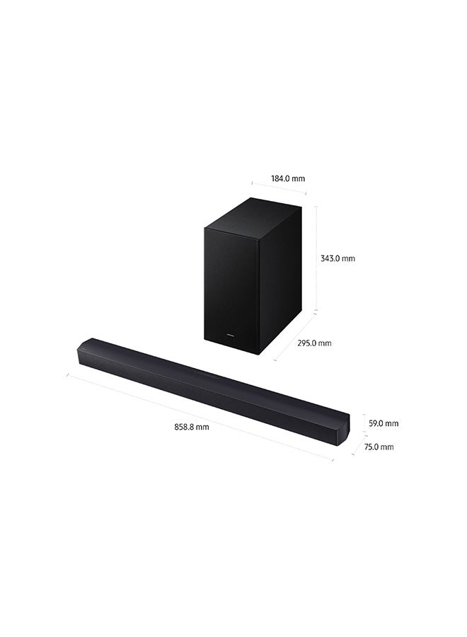 Samsung 2025 B450F B-Series Dolby Audio Wireless 2.1ch Soundbar | Samsung Saudi Arabia HW-B450F/SA black - Image 2
