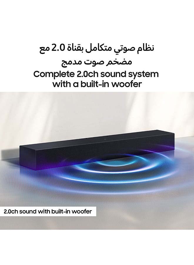 Samsung 2025 B400F B-Series Wireless 2.0ch Built-in woofer Soundbar | Samsung Saudi Arabia HW-B400F/SA black - Image 3