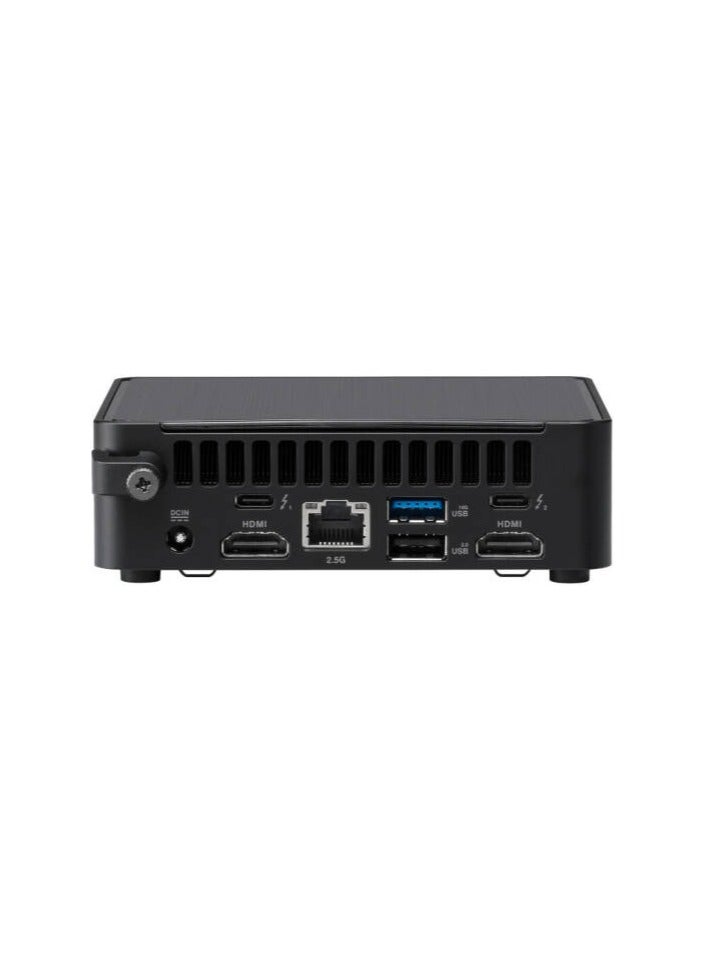أسوس NUC 14 Pro RNUC14RVKU700002I Slim Barebone Kit, Intel Core Ultra 7 155H, 2x SODIMM Slots, M.2 2280 & M.2 2242 NVMe Storage Slot, Intel Graphics, EU Cord, Black | 90AR0062-M000E0  - Image 2