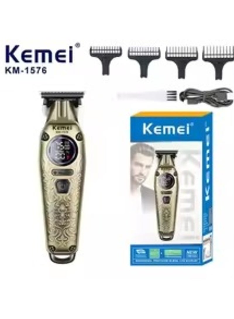Kemei KM-1576 Digital Hair Clipper: Fast USB Charging with Long Battery Life  - Image 1