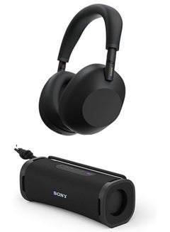 سوني WH-1000XM6 Wireless Over-Ear Noise Cancelling Headphones – Hi-Res Audio, Foldable Design, 30-Hour Battery, Bluetooth Multipoint + ULT10 Speaker - Black 