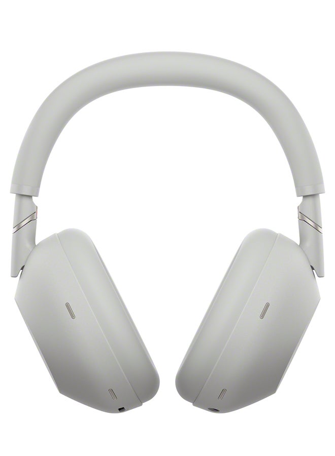 Sony - WH-1000XM6 Wireless Over-Ear Noise Cancelling Headphones – Hi-Res Audio, Foldable Design, 30-Hour Battery, Bluetooth Multipoint + ULT10 Speaker - Silver - Image 1