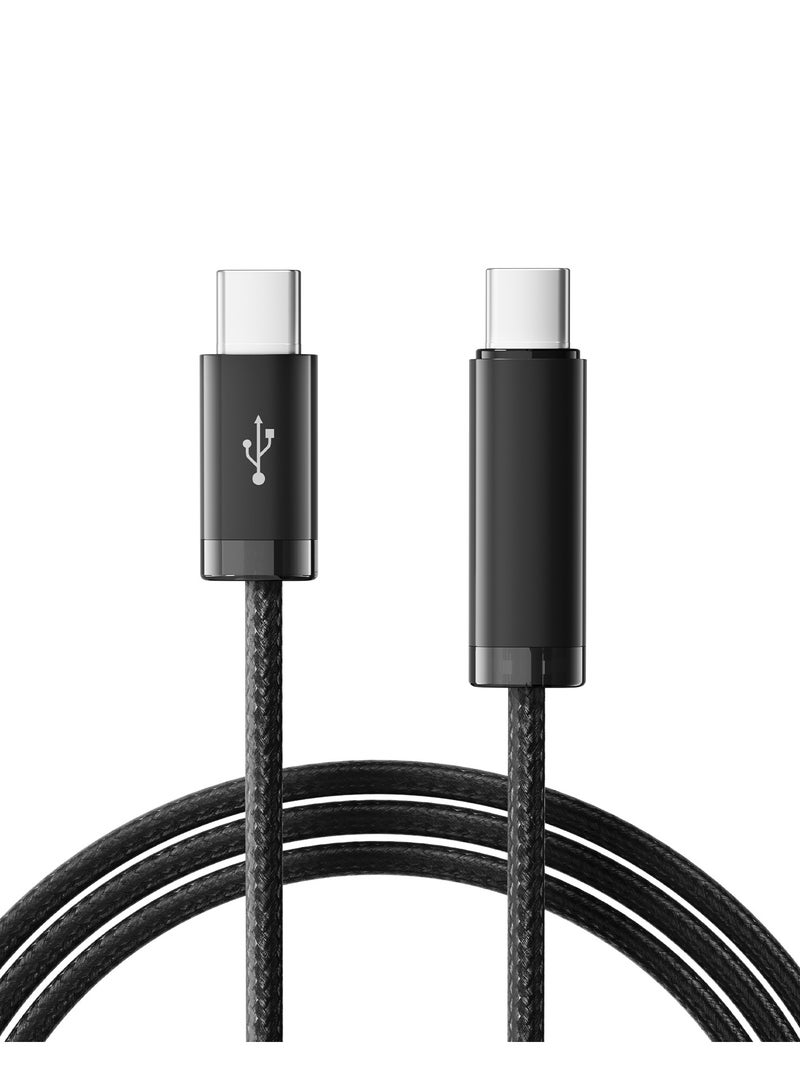 ROMOSS USB-C TO C DIGITAL DISPLAY 100W 5A DATA CHARGING BRAIDED CABLE 1M - BLACK - Image 3