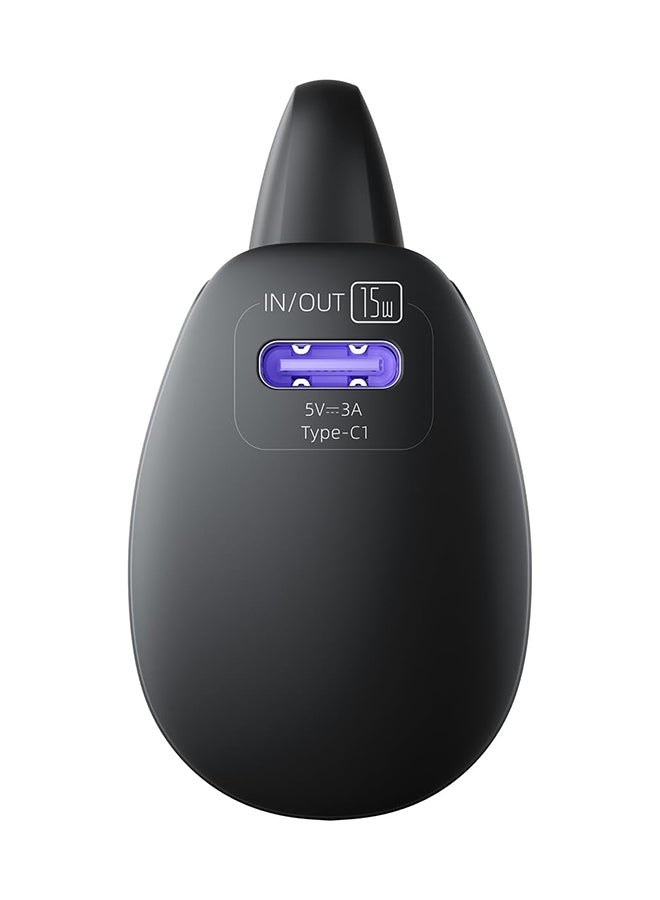 ROMOSS MINI POWER BANK 15W BUILT-IN USB-C CONNECTOR + USB-C 15W IN/OUT - Black - Image 3