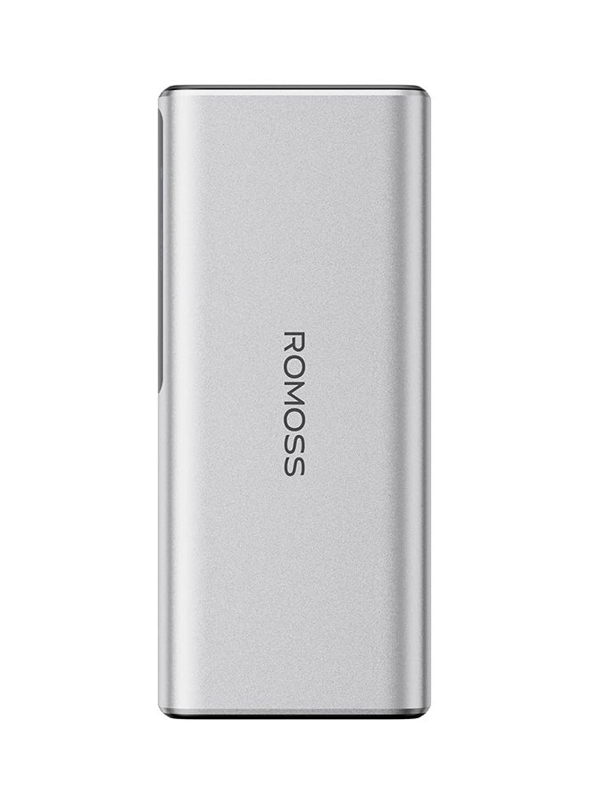 ROMOSS PB 20000mAh 130W SMART DIGITAL DISPLAY 2xUSB-C IN 65W/OUT 100W + USB-A OUT 30W SILVER Silver - Image 3