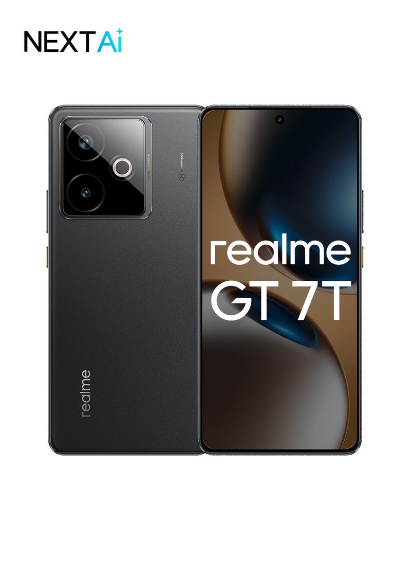realme GT 7T AI Phone Dual SIM lceSense Black 12GB RAM 512GB - Middle East Version  - Image 1