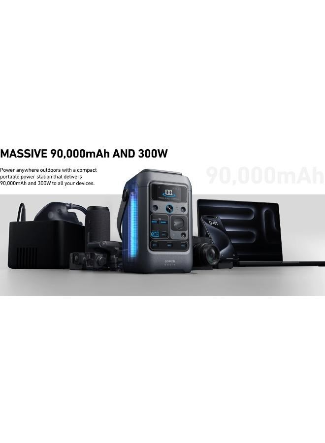 Anker 90000 mAh SOLIX C300 DC Portable Power Station - 288Wh | 300W Dark Gray  - Image 5