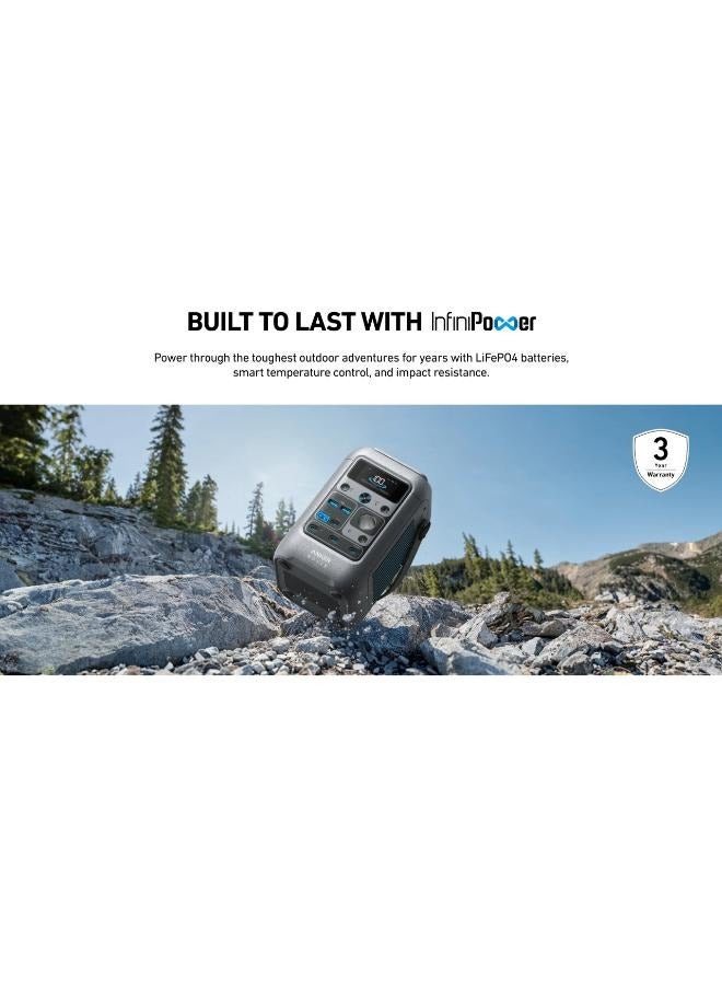 90000 mAh SOLIX C300 DC Portable Power Station - 288Wh | 300W Dark Gray