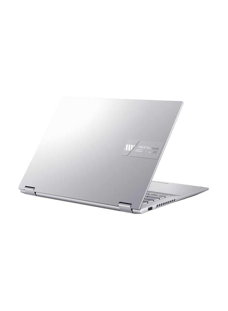 ASUS ASUS Vivobook S14 Flip TN3402YA-LZ555W Windows 11 Home 14.0-inch WUXGA (1920 x 1200)  IPS-level Panel -AMD Ryzen™ 5 7430U Processor 2.3GHz -DDR4 8GB - 512GB M.2 NVMe™ PCIe® 3.0 SSD- Keyboard color (Silver) -cover-color(Cool Silver) English/Arabic Cool Silver  - Image 4