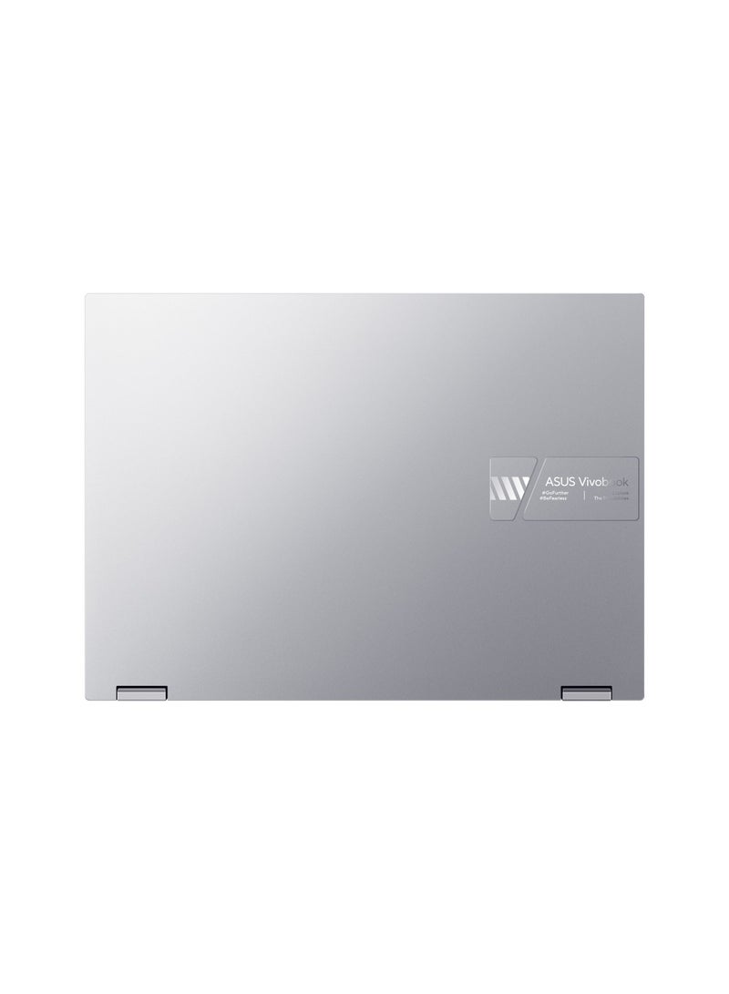 ASUS ASUS Vivobook S14 Flip TN3402YA-LZ555W Windows 11 Home 14.0-inch WUXGA (1920 x 1200)  IPS-level Panel -AMD Ryzen™ 5 7430U Processor 2.3GHz -DDR4 8GB - 512GB M.2 NVMe™ PCIe® 3.0 SSD- Keyboard color (Silver) -cover-color(Cool Silver) English/Arabic Cool Silver  - Image 5