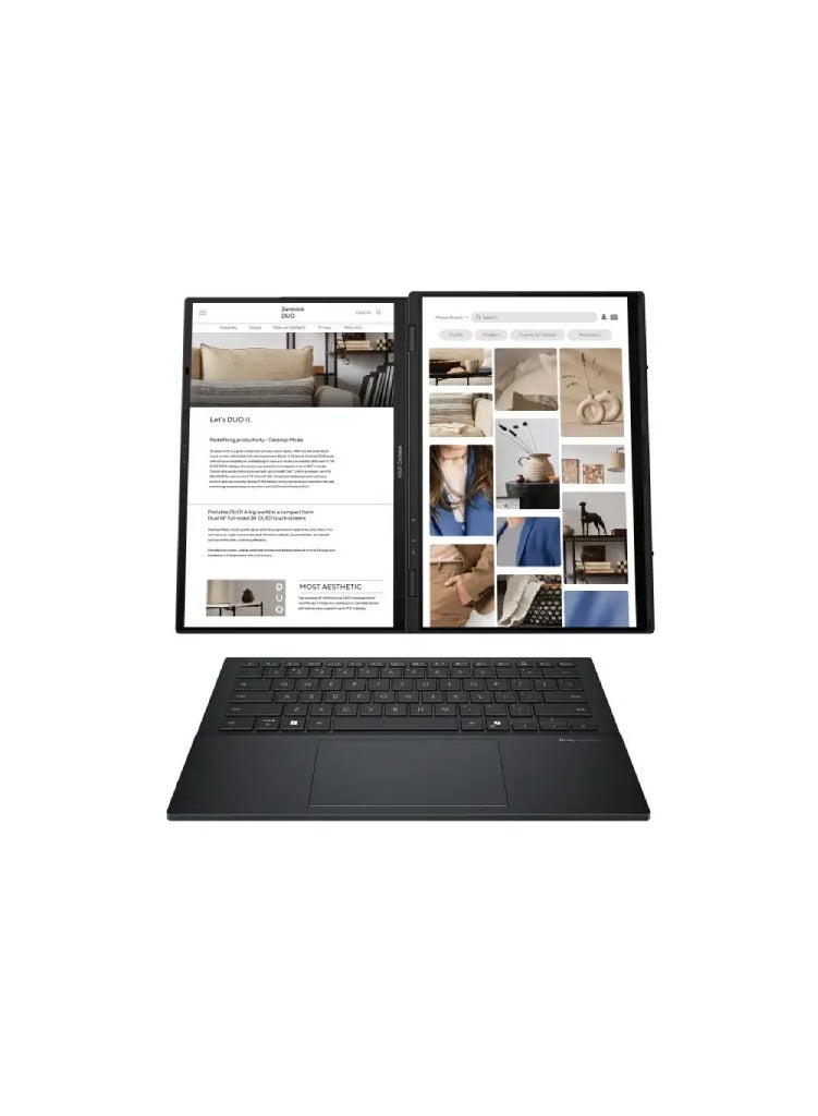 ASUS "ASUS Zenbook Duo LAPTOP UX8406CA-PZ062W Intel® Core™ Ultra 7 -Windows 11 Home 14.0-inch 3K (2880 x 1800) OLED 16:10 aspect ratio LPDDR5X 32GB 1TB M.2 NVMe™ PCIe® 4.0 SSD -COLOR Inkwell Gray      " English/Arabic Inkwell Gray  - Image 5