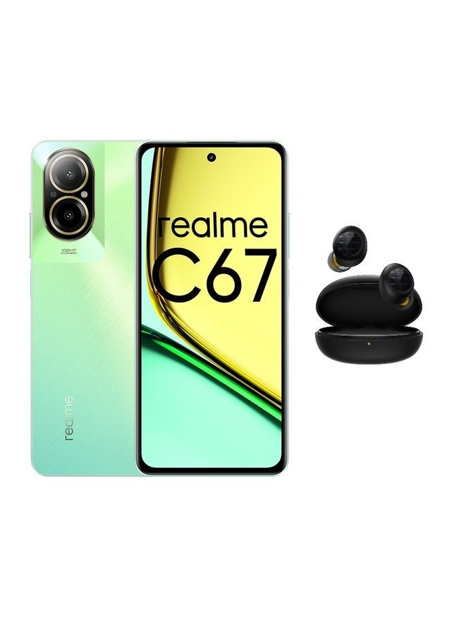 ريل مي C67 Dual SIM Sunny Oasis 8GB RAM 256GB 4G With Realme Buds Q2  - Image 1