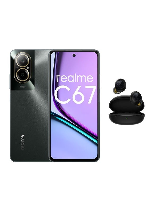 ريل مي C67 Dual SIM Black Rock/Negro 8GB RAM 256GB 4G With Realme Buds Q2  - Image 1
