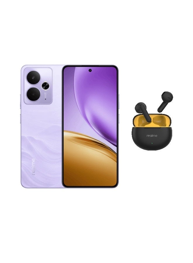 ريل مي 14T Dual SIM Lightning Purple 8GB  RAM 256GB 5G With Realme Buds T01  - Image 1
