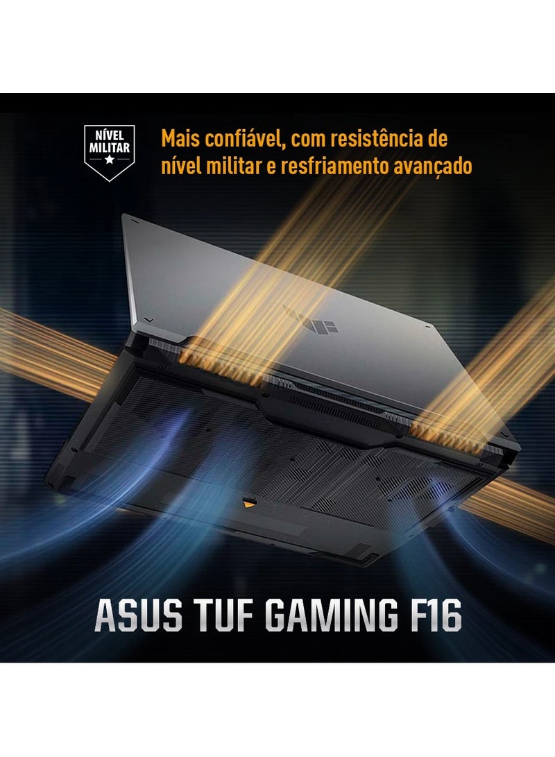 أسوس - Notebook ASUS TUF Gaming F16 FX607VU- RL007W-I7 13620H RTX 4050 16GB RAM 512GB SSD- Win11 English/Arabic Mecha Gray - Image 1