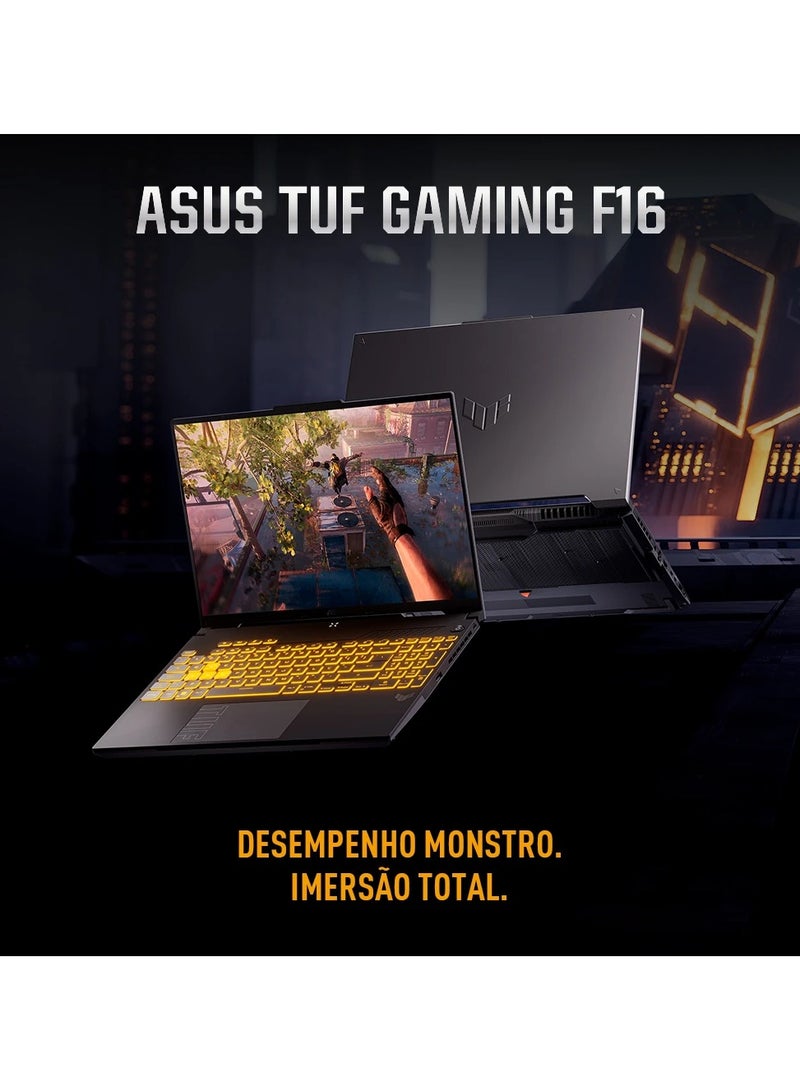 أسوس - Notebook ASUS TUF Gaming F16 FX607VU- RL007W-I7 13620H RTX 4050 16GB RAM 512GB SSD- Win11 English/Arabic Mecha Gray - Image 1
