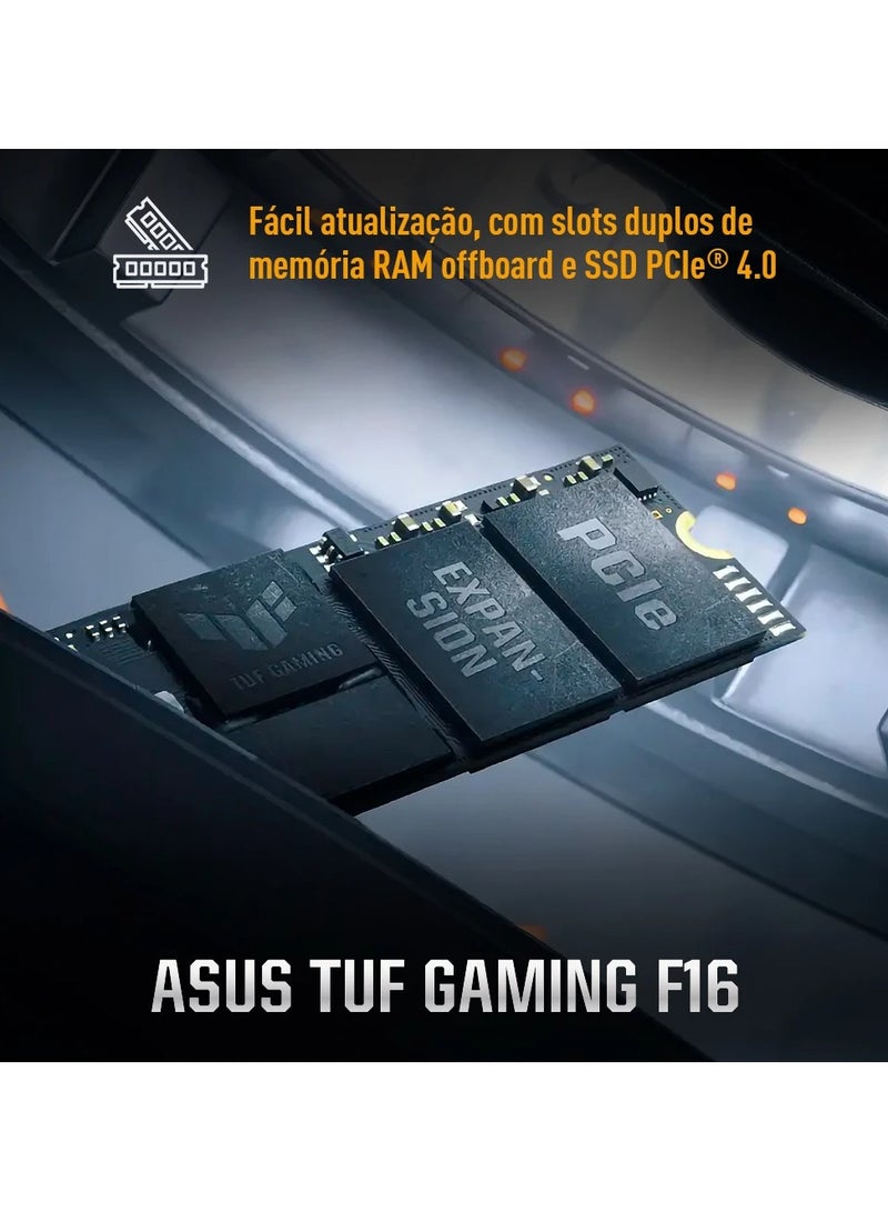 أسوس - Notebook ASUS TUF Gaming F16 FX607VU- RL007W-I7 13620H RTX 4050 16GB RAM 512GB SSD- Win11 English/Arabic Mecha Gray - Image 1
