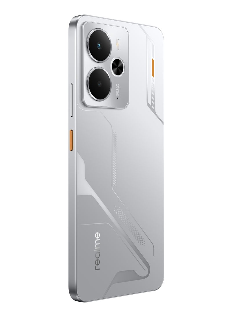 ريل مي - 14 Dual SIM Mecha Silver 12G RAM 256GB 5G With Realme Buds T01 - Image 1