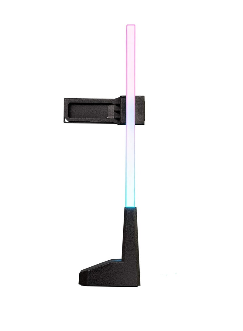 كولر ماستر ARGB GPU Holder – Tempered Glass, Universal Bracket, Multi-Orientation (MCA-U000R-GSBTG-00) Black/Clear  - Image 3