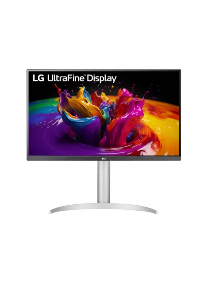 LG 27UP850K-W UltraFine Monitor, 27" 4K UHD IPS Display, 60Hz Refresh Rate, 5ms (GTG) Response Time, Dynamic Action Sync, Black Stabilizer, Super Resolution+, USB Type-C, Silver | 27UP850K-W Silver  - Image 1