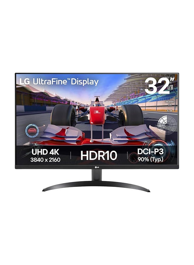LG 32 inch Ultrafine 4K UHD (3840x2160) Monitor HDR10 Built-in Speaker 5Wx2 OnScreen Control Reader Mode Flicker Safe Borderless Design, Dynamic Action Sync, HDMIx2 DisplayPort 32UR500K-B Black - Image 1