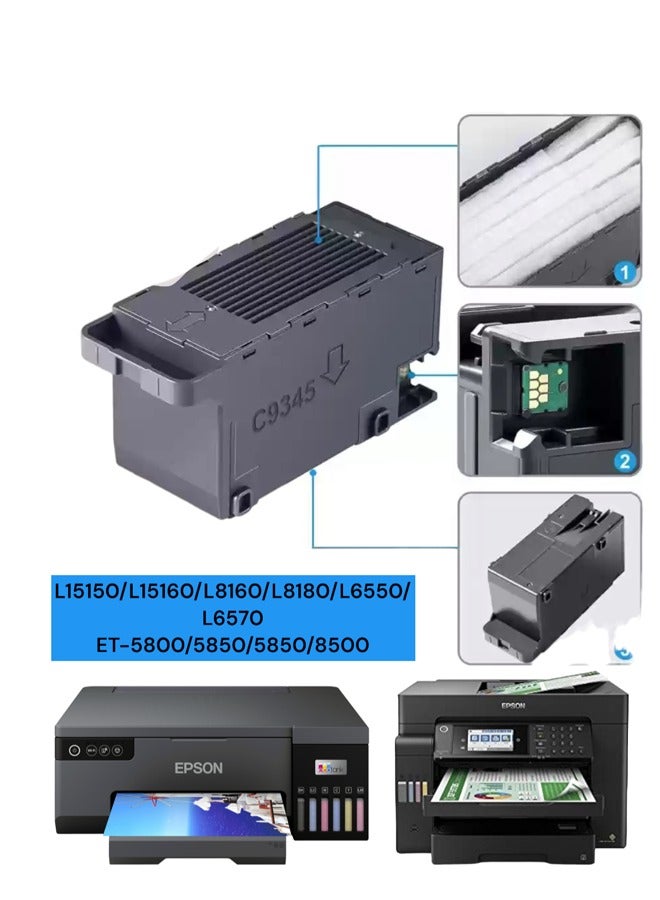 EPSON C9345 Ink Maintenance Box Chip Compatible for Epson L8058 L8050 L18058 L6578 L6558 L15188 Printer Black  - Image 2