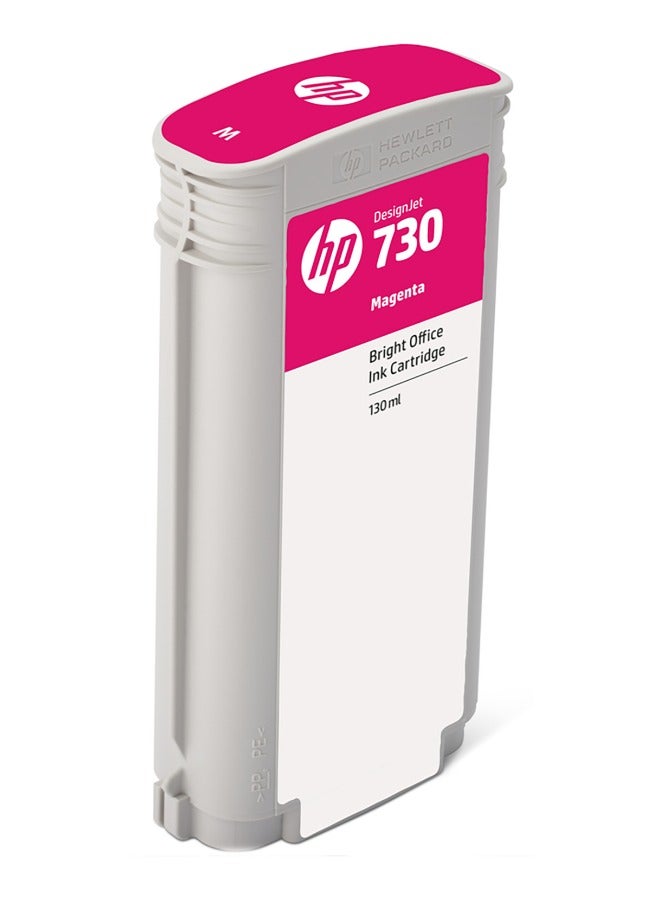 HP 730 Original Inkjet Ink Cartridge, 130ml Magenta, P2V63A, Compatible with DesignJet T1700 Series Printers, Provides Crisp Lines and Vivid Colors Magenta - Image 1