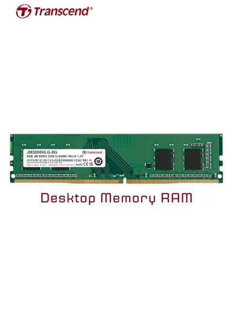 JetRAM SODIMM 8GB DDR4 3200 Mhz | CL22 1.2V | JM3200HLG-8G | Desktop Memory RAM 5inch green