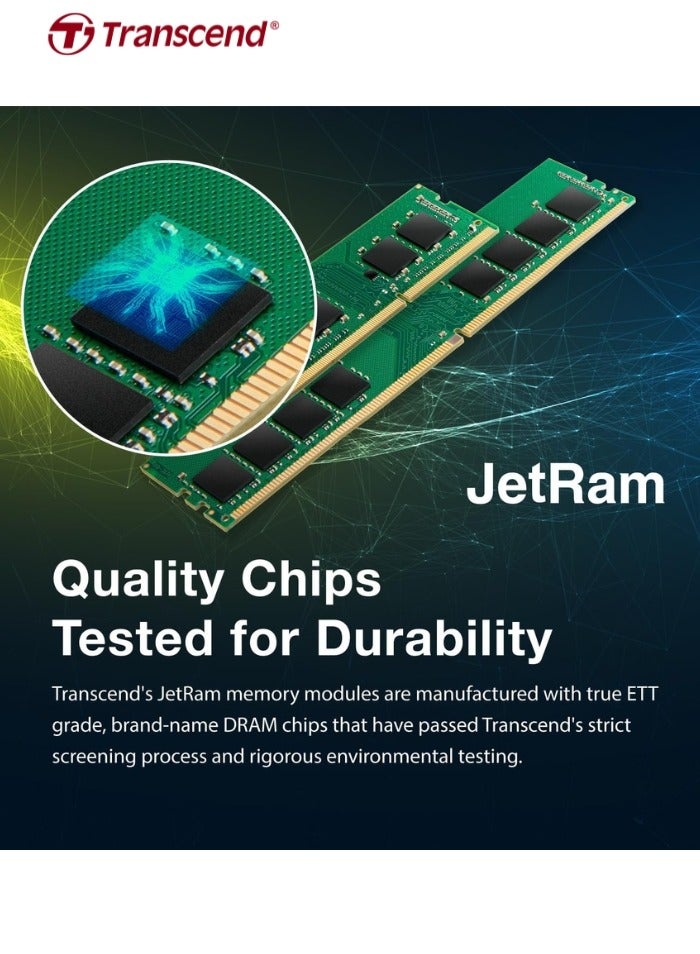 ترانسيند JetRAM SODIMM 8GB DDR4 3200 Mhz | CL22 1.2V | JM3200HLG-8G | Desktop Memory RAM 5inch green  - Image 4