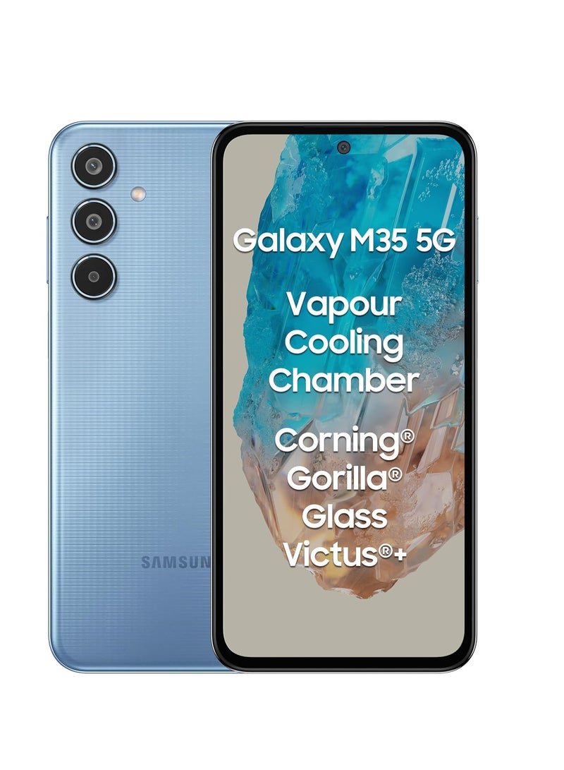 Samsung Galaxy M35 5G 6GB RAM 128GB ROM Day Break Blue - Indian Version  - Image 1