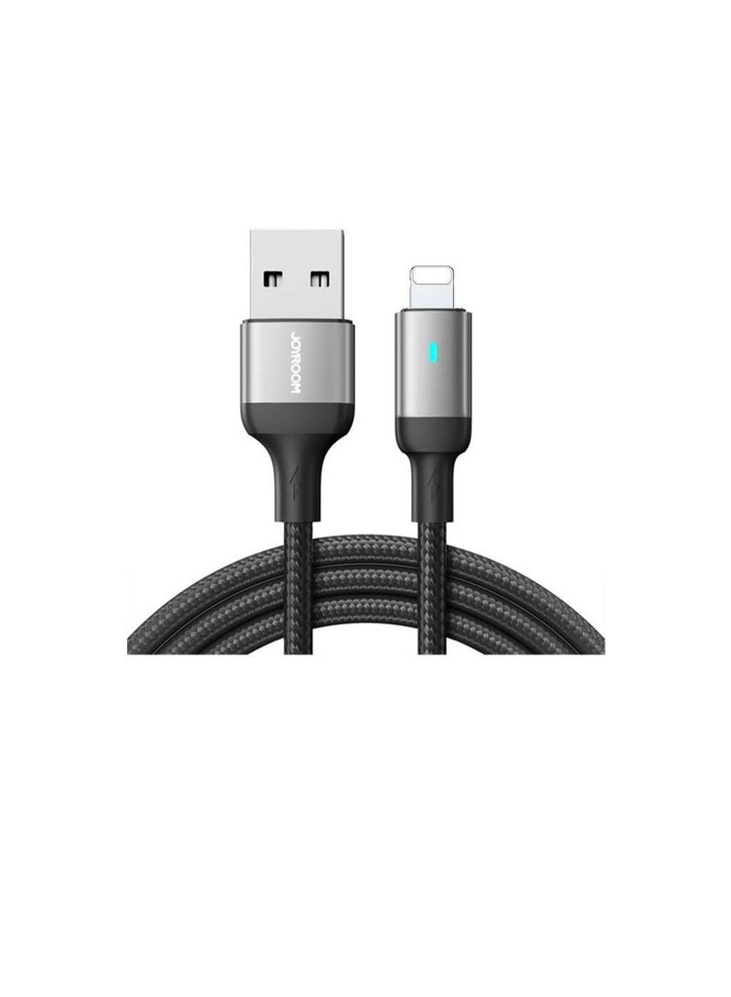 Data Cable 3A USB-A to Lightning Fast Charging 1.2M - Black