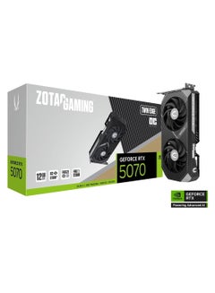 GAMING GeForce RTX 5070 Twin Edge OC 12GB GDDR7 Graphics Card, Factory OC 2542MHz, 6144 CUDA Cores, 192-bit, PCIe 5.0, DLSS 4, Ray Tracing, IceStorm 2.0 Cooling, Dual Fan, 3x DP 2.1, 1x HDMI 2.1, 250W TDP, Compact Dual-Slot | ZT-B50700H-10P