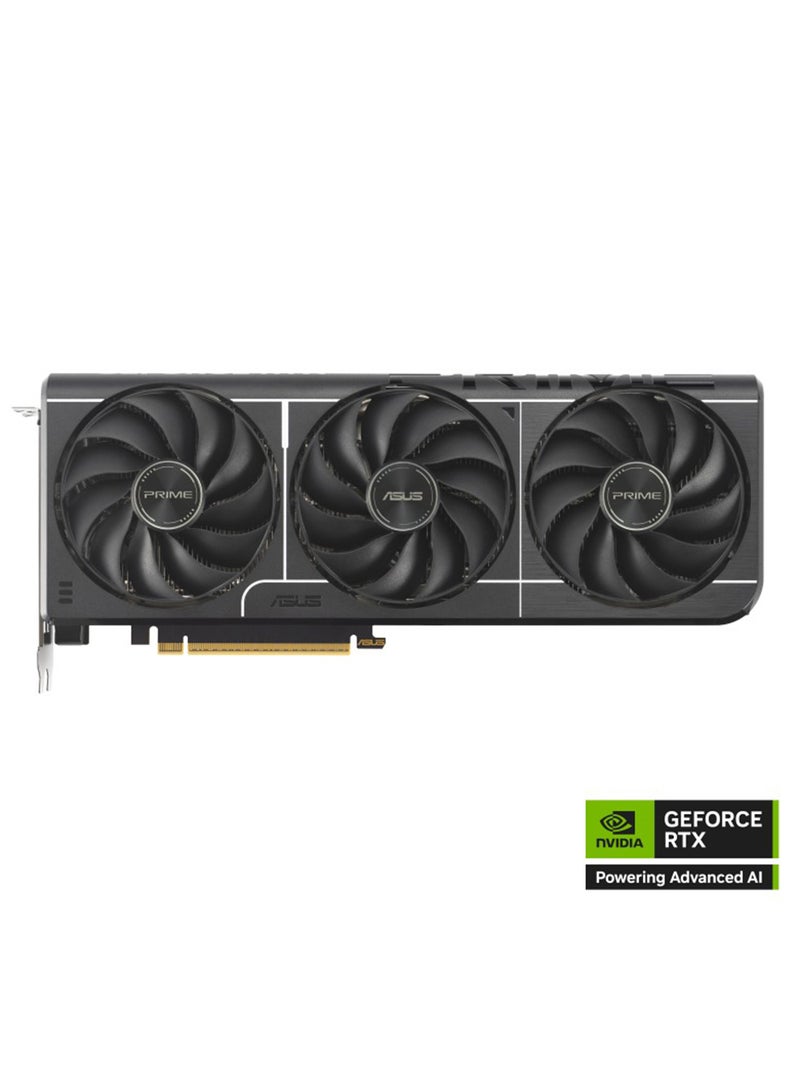 أسوس Prime GeForce RTX 5060 Ti O8G OC Edition Graphics Card, 8GB GDDR7, PCIe 5.0, 4608 CUDA Cores, 128-bit, 28Gbps, Boost Clock Up to 2617 MHz, Dual Axial-Tech Fans, MaxContact Heatsink, Dual BIOS (Performance/Quiet), 1x HDMI 2.1b, 3x DP 2.1b | 90YV0MP0-M0NA00  - Image 1
