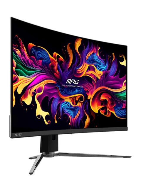 MPG 321CURX QD-OLED 32-Inch 4K UHD Curved Gaming Monitor, Quantum Dot OLED Panel, 240Hz Refresh Rate, 0.03ms GtG Response Time, VESA DisplayHDR True Black 400, HDMI 2.1, DisplayPort 1.4a, USB-C with 98W Power Delivery, KVM Switch, PiP/PbP, OLED Care 2.0, Mystic Light RGB | 9S6-3DD64T-008 Black