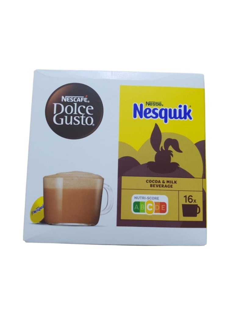 نسكافيه نسكويك شوكولاتة ساخنة دولتشي جوستو 256جرام عبوة من 16 قطعة