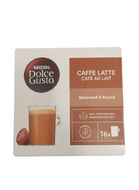 نسكافية ايه لاتيه دولتشي جوستو كبسولات 160جرام عبوة من 16 قطعة