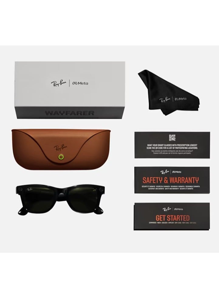 Meta - RAYBAN RW 4008 601ST353 Smart Glasses F Matte Black/L Polar Gradient Graphite Black - Image 1