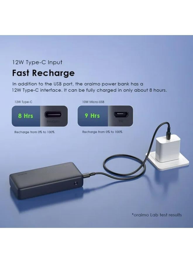 Oraimo 20000 mAh Oraimo Traveler 12 20000mAh 12W Power Bank black  - Image 5