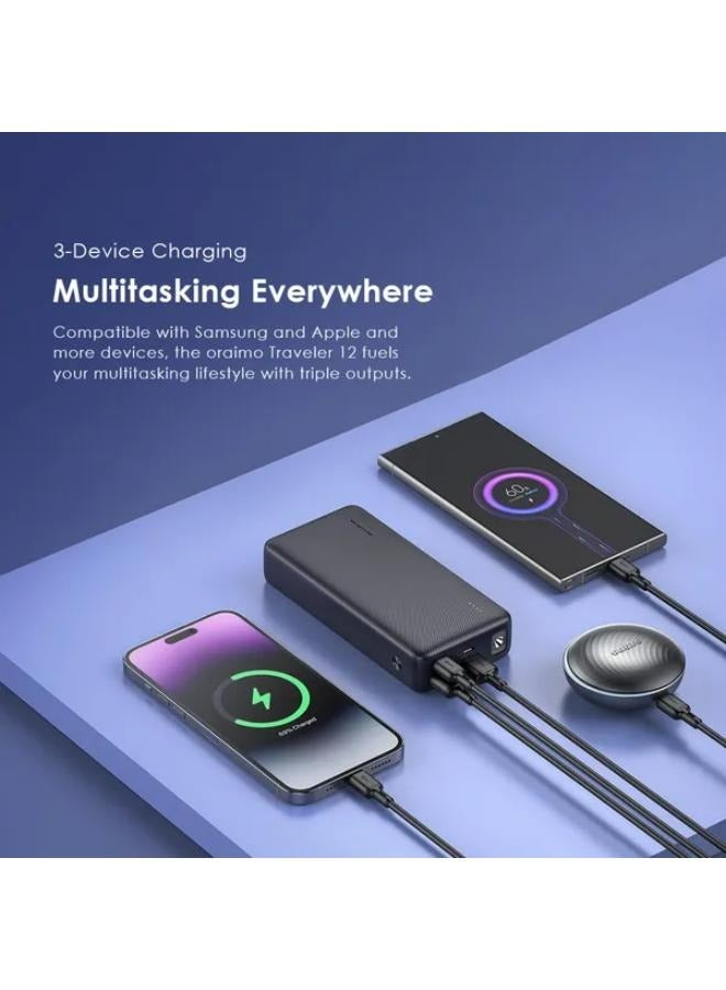 20000 mAh Oraimo Traveler 12 20000mAh 12W Power Bank black