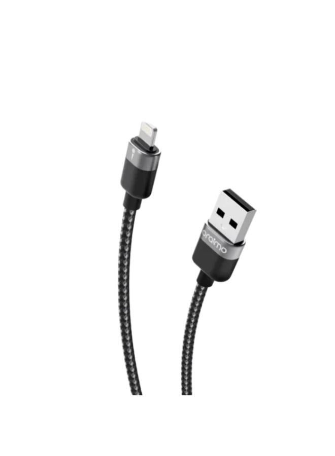 Oraimo SolidLine Mobile Phone USB Cables, 5V 2A Cable Fast Charging USB To Lightning Cable 1M Cable, Bend Resistant And High Transfer Speed Black  - Image 1