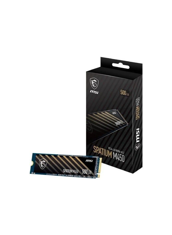 MSI SPATIUM M450 PCIe 4.0 NVMe M.2 500GB PCI Express 4.0 3D NAND M 500 GB  - Image 1