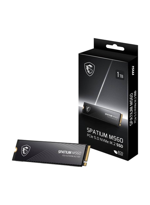 SPATIUM M560 PCIe 5.0 NVMe M.2 Internal SSD, 1TB Capacity, Up to 10200 MB/s Sequential Read & 8400 MB/s Sequential Write Speed, 600 TBW, 3D NAND Flash Memory 1 TB