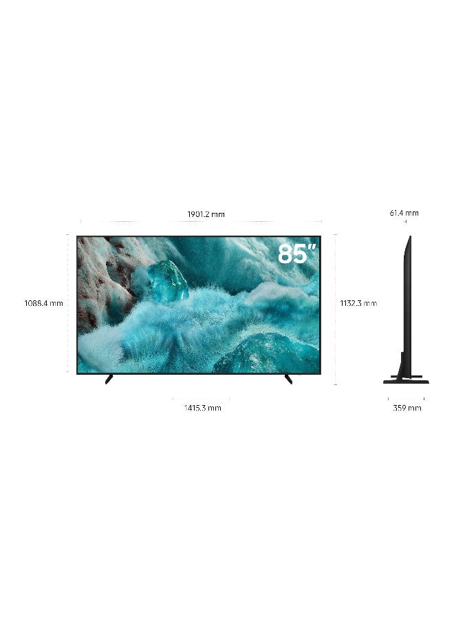 سامسونج 85-Inch QLED 4K TV, 4K Upscaling, Secured by Knox, Free contents by Samsung TV Plus QA85Q7FAAUXSA BLACK - Image 4