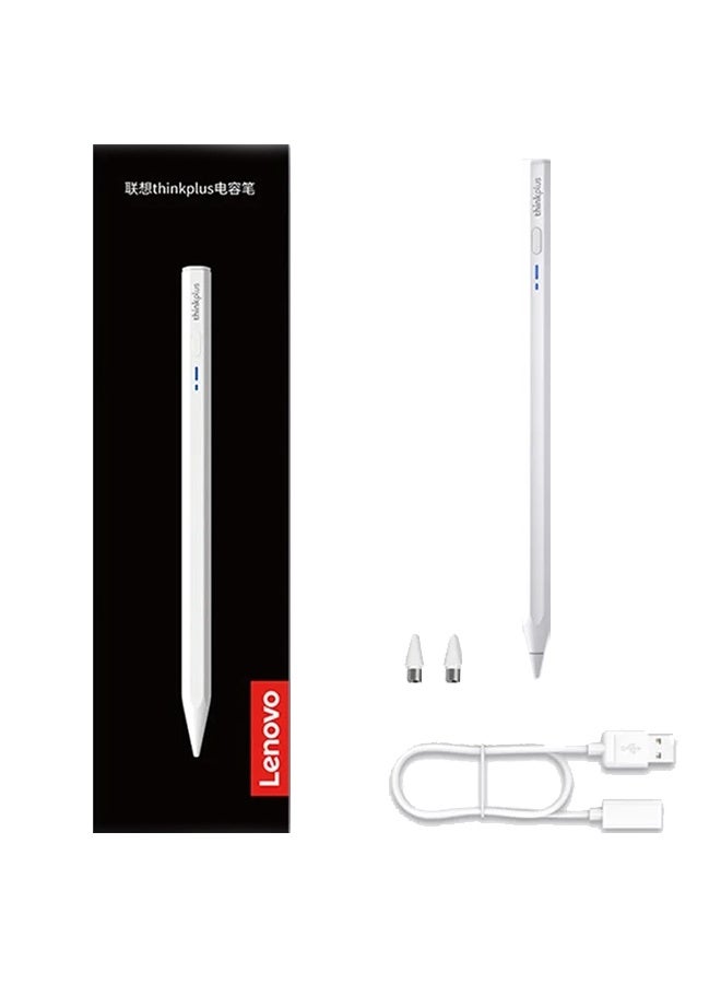 Lenovo Thinkplus BP18 Universal Capacitive Pen Supports Bluetooth Connection, Battery Indicator Function, Supports Magnetic Suction Function, Universal For IOS And Android Touch Screens White  - Image 1