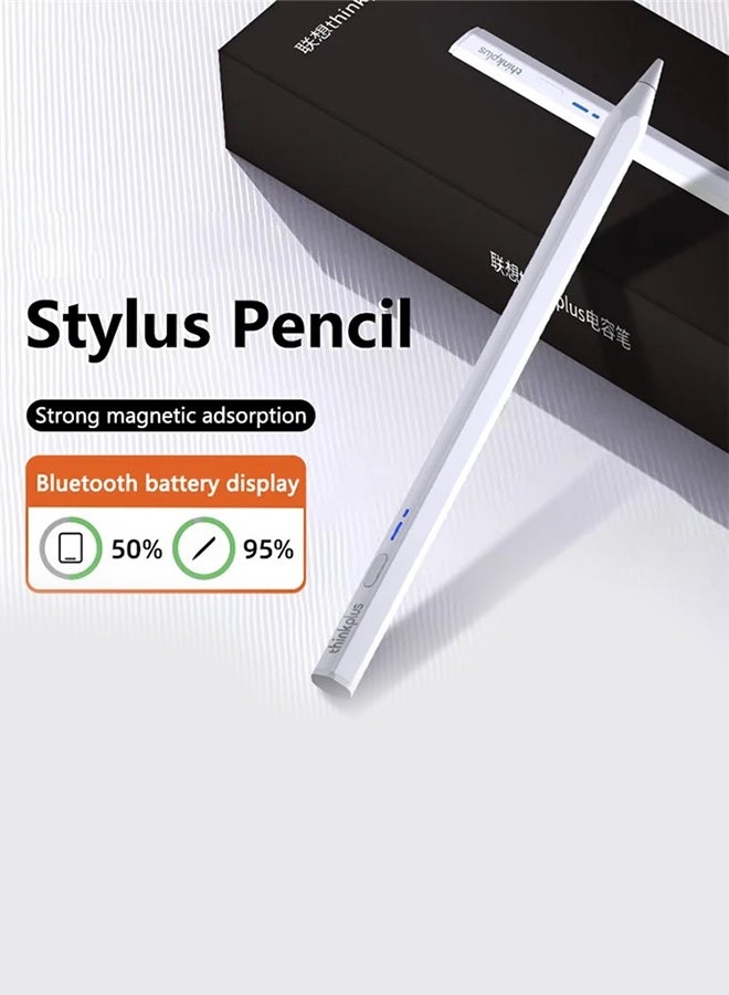 Lenovo Thinkplus BP18 Universal Capacitive Pen Supports Bluetooth Connection, Battery Indicator Function, Supports Magnetic Suction Function, Universal For IOS And Android Touch Screens White  - Image 3