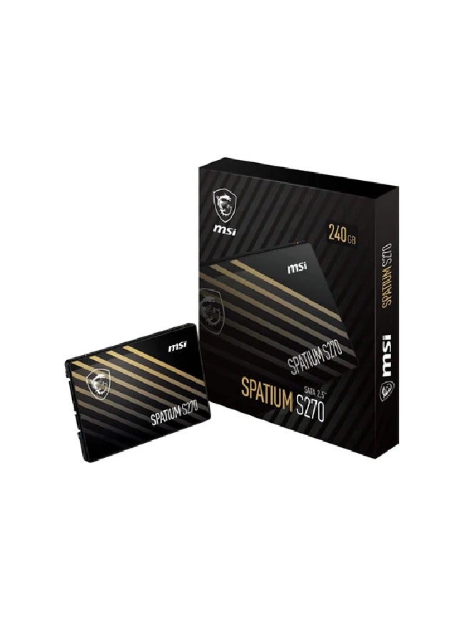 MSI SPATIUM S270 SATA 2.5 240GB internal solid state drive 2.5, Read  500MBs - Write 400 240 GB  - Image 1