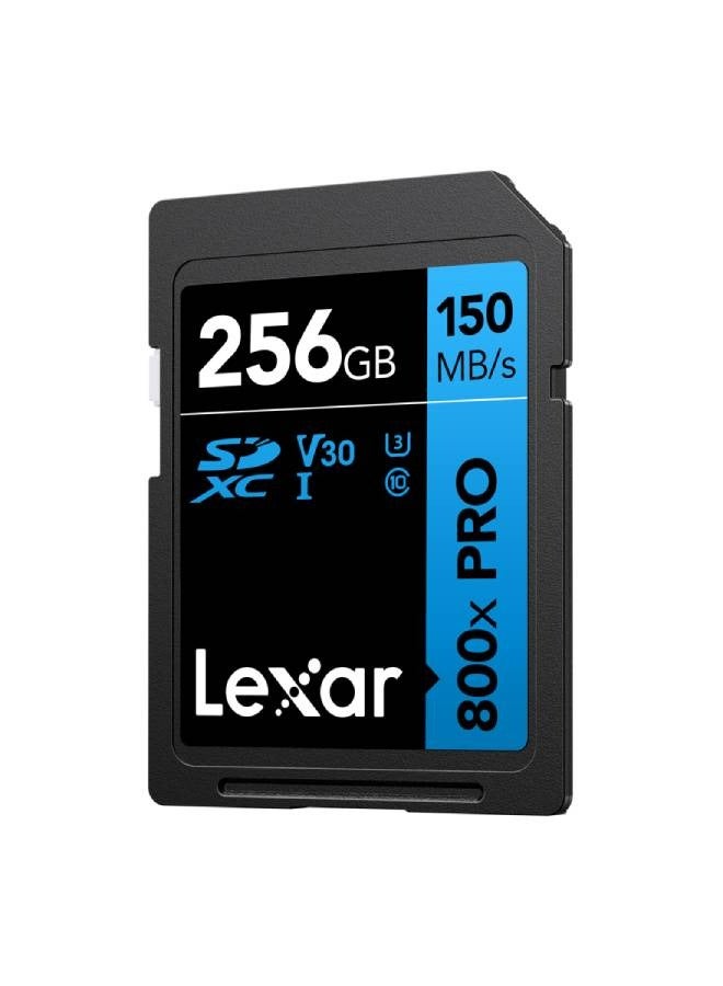 ليكسار Lexar 800x Pro SDXC UHS-1 256GB 150MB/s V30 (LSD0800P256G-BNNNG) 256 GB  - Image 2