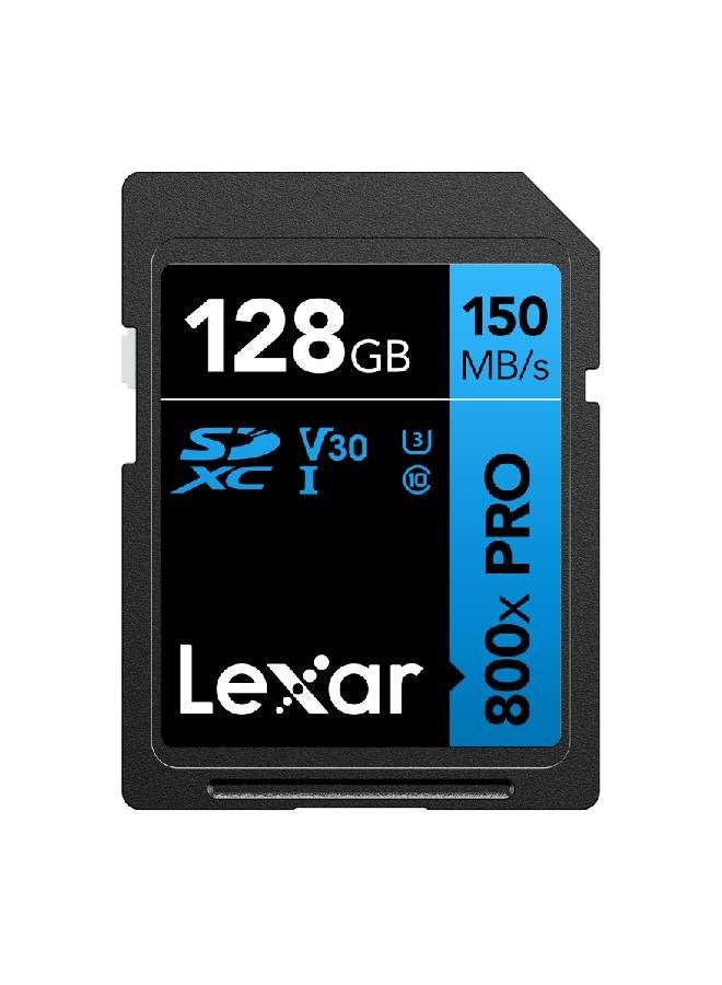 ليكسار Lexar 800x Pro SDXC UHS-1 128GB 150MB/s V30 (LSD0800P128G-BNNNG) 128 GB  - Image 1