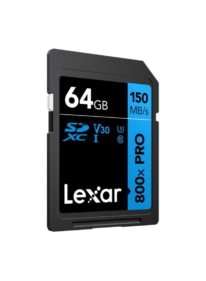 ليكسار Lexar 800x Pro SDXC UHS-1 64GB 150MB/s V30 (LSD0800P64G-BNNNG) 64 GB  - Image 3